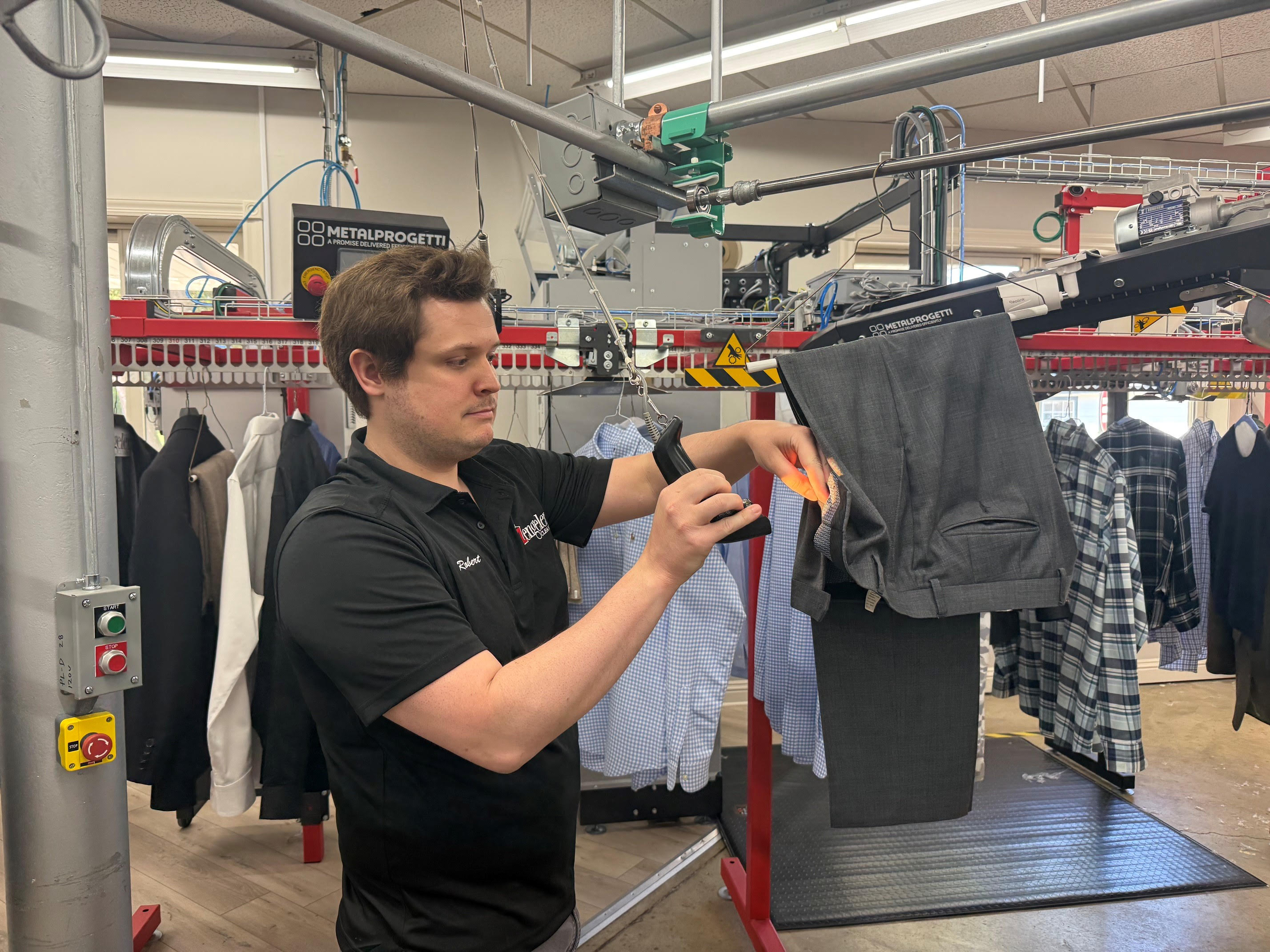 Pictured below is Robert Zengeler, a 6th-generration Zengeler family member and employee of the historic cleaning company, shown loading an item into the Giulietta automated bagging system. For more information about Zengeler Cleaners’ $5 million capital reinvestment program, please visit zengelercleaners.com, or contact Tom Zengeler at (847) 272-6550, ext. 14. Zengeler Cleaners, America's First Family of Dry Cleaning™, has locations in Northbrook, Deerfield, Northfield, Hubbard Woods, Long Grove and two stores in Libertyville.
